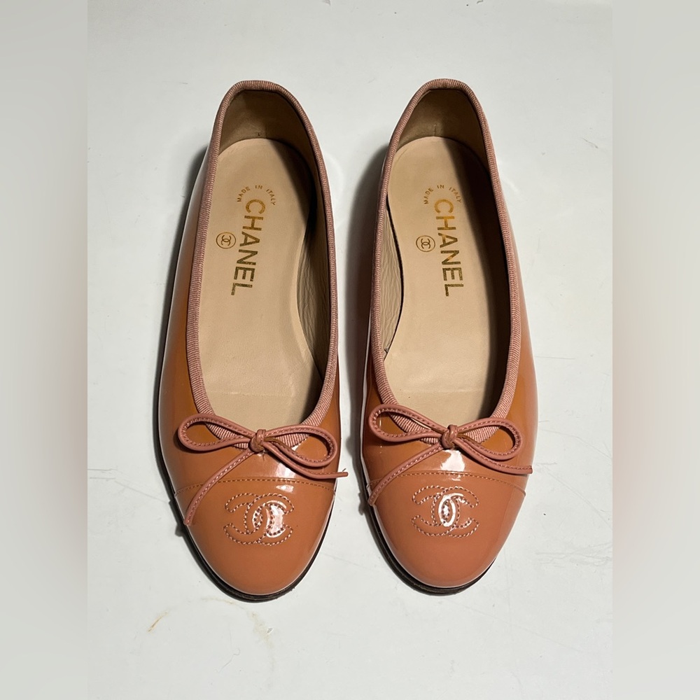 CHANEL Women's Terracotta Ballet Flats